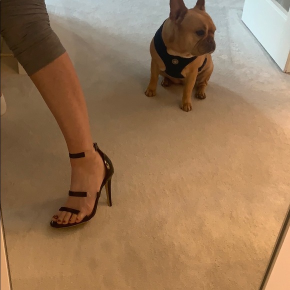 Mint Tamara Mellon black patent sexy strappy heels - Picture 3 of 10